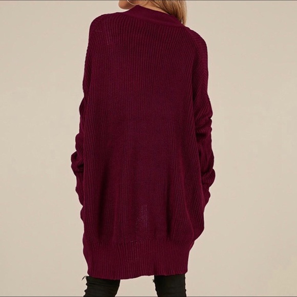 Cardigan Sweaters Open Front Long Sleeve Pocket - Picture 5 of 6